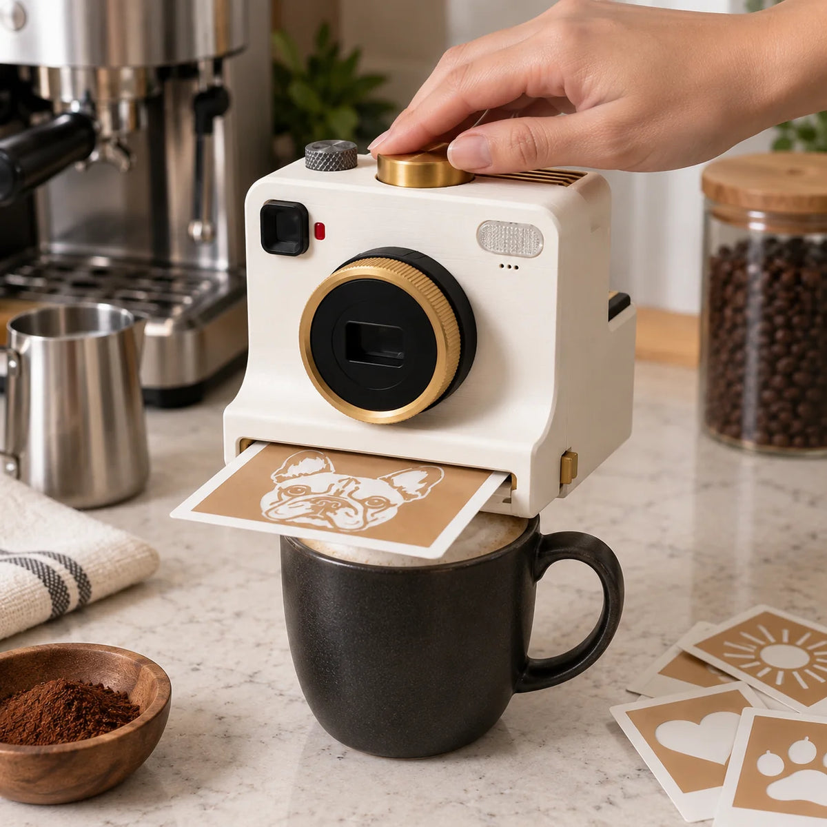 Brew Gram Printer + 12 Stencil Set
